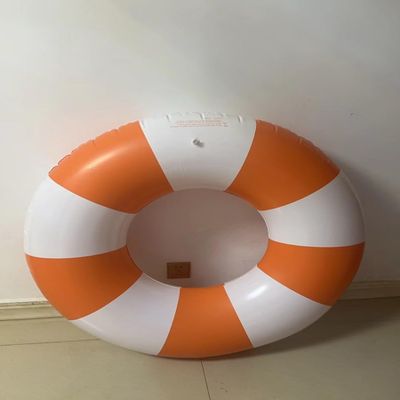 30 inch Inflatable Pool Floats for Adults- 2 Pack Striped Floaties Pool Tubes Swim Rings Inflatable Pool Float for Swimming Pool Party Lake Beach Adults (Orange)