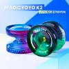 MAGICYOYO K2 Professional Yoyo Set - 2 Pack Dual Mode (Responsive/Unresponsive) with 12 Strings, Bearing Tool & Case - Best for Kids/Beginners (Crystal Gradient) view 2