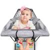 2-in-1 Shopping Cart Cover and Cushy High Chair Cover for Baby, Universal Fit Cart Cover for Babies, Comfortable Cover for Grocery Cart, Must Have Baby Gift, Machine Washable, Gray view 1