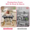 2-in-1 Shopping Cart Cover and Cushy High Chair Cover for Baby, Universal Fit Cart Cover for Babies, Comfortable Cover for Grocery Cart, Must Have Baby Gift, Machine Washable, Gray view 2