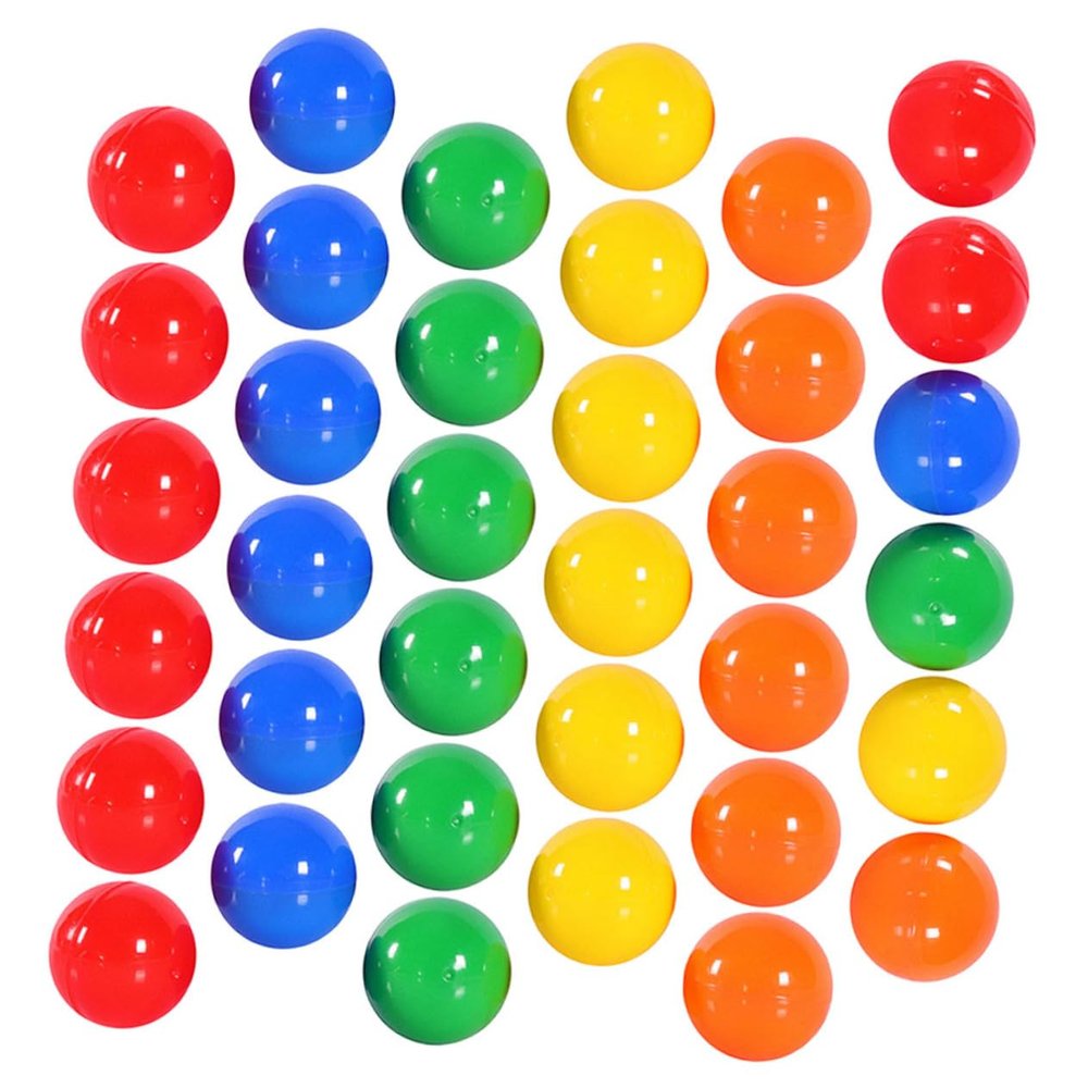 BRIGHTFUFU 100pcs Reusable Plastic Balls for Raffle Draws Party Activities and Crafts Compact Lightweight and Easy to Store