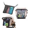 2Pcs Pack Baby Stroller Organizer With Two compartments Front Mesh Pocket for Bottle Nappy Diaper Storage,Fits for Stroller like Uppababy, Baby Jogger, Britax, Bugaboo, BOB (BLACK E) view 4