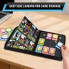 12 Pockets Trading Card Zipper Binder for 720 Cards, 30 Side-Loading Card Binder Folders, Ringless Card Sleeves with PU Cover, Collectible Trading Card Albums for Boys, Girls, Sports Game Cards, Blue view 3