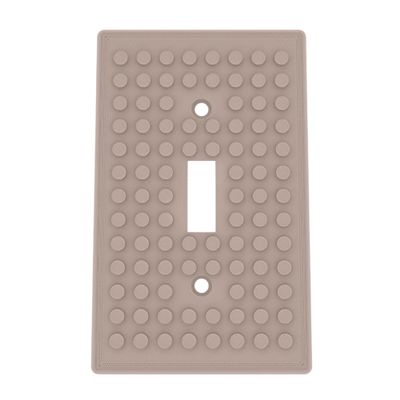 Building Brick Light Switch Cover Plate - Compatible with Standard Construction Blocks (Beige)