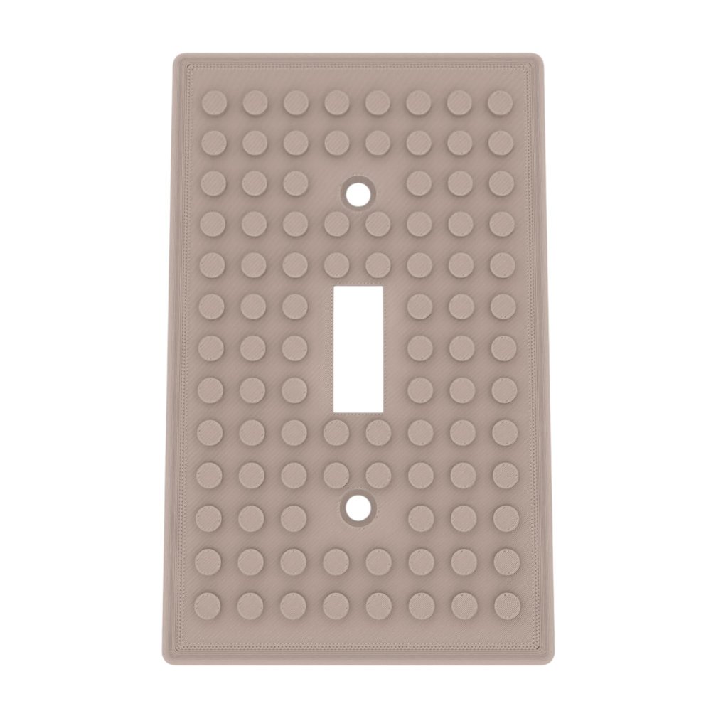 Building Brick Light Switch Cover Plate - Compatible with Standard Construction Blocks (Beige)