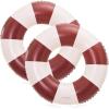 30 inch Inflatable Pool Floats for Adults- 2 Pack Striped Floaties Pool Tubes Swim Rings Inflatable Pool Float for Swimming Pool Party Lake Beach Adults (Brown) view 1