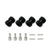 4pcs Aluminum RC Car 12mm Hex Wheel Hub Drive Adaptor 15/20/25mm Extension Combiner Coupler for 1/10 RC Crawler Axial SCX10 D90(15mm Black) view 1