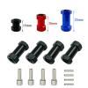 4pcs Aluminum RC Car 12mm Hex Wheel Hub Drive Adaptor 15/20/25mm Extension Combiner Coupler for 1/10 RC Crawler Axial SCX10 D90(15mm Black) view 3
