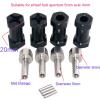 4pcs Aluminum RC Car 12mm Hex Wheel Hub Drive Adaptor 15/20/25mm Extension Combiner Coupler for 1/10 RC Crawler Axial SCX10 D90(15mm Black) view 4