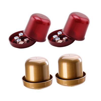 Milisten 4 Sets Dice Shaker Cups Gaming Dice Cups for Parties Ktv and Family Fun Includes Safe Decorative Game Accessories
