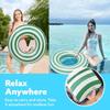 30 inch Inflatable Pool Floats for Adults- 2 Pack Striped Floaties Pool Tubes Swim Rings Inflatable Pool Float for Swimming Pool Party Lake Beach Adults (Green Long Striped) view 3