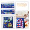 1Set Wall Hanging Visual Schedule Chart | Felt Board for Bedtime Routine | Daily Activities Teaching Tool | Blue for Preschool Learning view 3