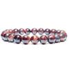 4/6/8/10/12mm Natural Tiger Eyes Stone Bracelet Men Women Round Beaded Bangles ,Red Tiger Eyes 12mm,19.5cm view 2