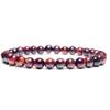4/6/8/10/12mm Natural Tiger Eyes Stone Bracelet Men Women Round Beaded Bangles ,Red Tiger Eyes 12mm,19.5cm view 3