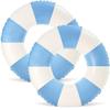 30 inch Inflatable Pool Floats for Adults- 2 Pack Striped Floaties Pool Tubes Swim Rings Inflatable Pool Float for Swimming Pool Party Lake Beach Adults (Blue) view 1