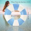 30 inch Inflatable Pool Floats for Adults- 2 Pack Striped Floaties Pool Tubes Swim Rings Inflatable Pool Float for Swimming Pool Party Lake Beach Adults (Blue) view 2