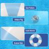 30 inch Inflatable Pool Floats for Adults- 2 Pack Striped Floaties Pool Tubes Swim Rings Inflatable Pool Float for Swimming Pool Party Lake Beach Adults (Blue) view 4