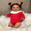 Anano 26" Realistic African American Reborn Baby Doll Black Girl Toddler with Implanted Afro Curly Hair, Dark Skin - Lifelike Biracial Reborn Doll for Kids & Collectors view 4
