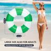 33 inch Inflatable Pool Floats for Adults- 2 Pack Striped Floaties Pool Tubes Swim Rings Inflatable Pool Float for Swimming Pool Party Lake Beach Adults (Grass Green) view 2