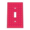 Building Brick Light Switch Cover Plate - Compatible with Standard Construction Blocks (Pink) view 1