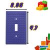 Building Brick Light Switch Cover Plate - Compatible with Standard Construction Blocks (Pink) view 3