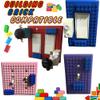 Building Brick Light Switch Cover Plate - Compatible with Standard Construction Blocks (Pink) view 4