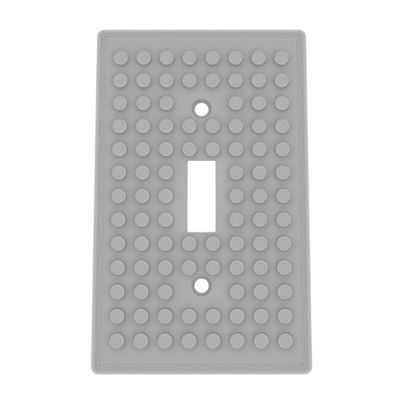 Building Brick Light Switch Cover Plate - Compatible with Standard Construction Blocks (Jade White)