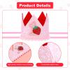 1 PCS Strawberry 1 Crown 1st Birthday Hat Girl Pink Strawberry Party Hats 1st Birthday Crown Girl Strawberrys One Headwear Sweet Pink Sequin First Hat for Baby Shower Party Decoration Photo Props view 3