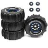 1/7 1/8 RC Off-Road Truck Sand Snow Tireset with Metal Spacer, 17mm HEX Fits TRX UDR 85086-4 ARRMA Mojave EXB Redcat YK4072 4073 YK DF7 TB7 RC car upgrade T095/OD:140mm (Blue D) view 1