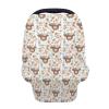 5-in-1 Unisex Western Farm Cow Flowers Pattern Baby Carseat Stroller Cover for Boys Girls, Highland Cow Floral Infant Toddler Privacy Nursing Breastfeeding Canopy, Grocery Shopping Cart Cover-24x28 view 1