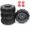 1/7 1/8 RC Off-Road Truck Sand Snow Tireset with Metal Spacer, 17mm HEX For TRX UDR 85086-4 ARRMA Mojave EXB Redcat YK4072 4073 YK DF7 TB7 RC car upgrade T095/OD:140mm (Blue E) view 1