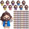 100 Pcs Little Jesus Figures - Mini Jesus Figures Toy to Hide and Seek Tiny Christ Savior Doll Religious Party Favors for Easter Church Sunday School Baptism Gift(Bright Colors) view 1