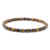 ZYIBPMSJKQCFK 2x4mm Hematite Flat Beads Bracelet Tiger Eye Lapis Lazuli Aquamarines Bracelets For Women Men,Tiger Eye,19cm view 1
