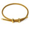 ZYIBPMSJKQCFK Steel Wire Adjustable Bangles Expandable Handmade Braided Rope Couple Bracelets For Women Men,Gold,27cm view 1