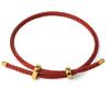 ZYIBPMSJKQCFK Steel Wire Adjustable Bangles Expandable Handmade Braided Rope Couple Bracelets For Women Men,Gold,27cm view 2