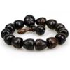 ZYIBPMSJKQCFK 13mm/15mm Natural Lightning Stroke Jujube Vintage Wood Buddhism Prayer Heart Beads Bracelets Men Women Six Words Mantra Tibetan,red-brown 15mm,20cm view 2