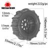 1/7 1/8 RC Off-Road Truck Sand Snow Tireset with Metal Spacer, 17mm HEX Fits TRX UDR 85086-4 ARRMA Mojave EXB Redcat YK4072 4073 YK DF7 TB7 RC car upgrade T095/OD:140mm (Red C) view 2