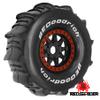 1/7 1/8 RC Off-Road Truck Sand Snow Tireset with Metal Spacer, 17mm HEX Fits TRX UDR 85086-4 ARRMA Mojave EXB Redcat YK4072 4073 YK DF7 TB7 RC car upgrade T095/OD:140mm (Red C) view 3