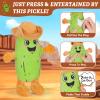 A AIFAMY Yodeling Plush Pickle - 10Hilarious Singing Cucumber Toy - Funny Gag Gift Idea for Pickle Lovers, Adults, Friends and Family, Batteries Including view 3