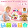 Ellinjan Montessori Toys for 1 2 3 Year Old Girl Gifts, Baby Musical Toys 12 18+ Months, 10 in 1 Bilingual Learning Toy with Sound Light, Cute Toy with Plush Puppy, First Birthday for Toddlers view 3