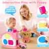 Ellinjan Montessori Toys for 1 2 3 Year Old Girl Gifts, Baby Musical Toys 12 18+ Months, 10 in 1 Bilingual Learning Toy with Sound Light, Cute Toy with Plush Puppy, First Birthday for Toddlers view 4