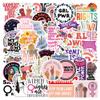 100pcs Girl Power Themed Waterproof Vinyl Stickers for Water Bottles Cups Laptops Tumblers Journaling Scrapbooking Bicycle Skateboard Luggage Decals (Girl Power 100pcs) view 1