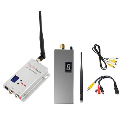 Cwmiibili FPV 1.2G 1.5W VTX VRX Kit 8CH 1500mW FPV Video Transmitter Receiver with Antenna -92dbm for Long Range FPV RC Drone
