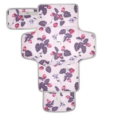 Reusable Toddler Changing pad with Tissue Pocket Changing Pads for Changing Table with Built-in Pillow Old Slow Style Strawberry Purple Red