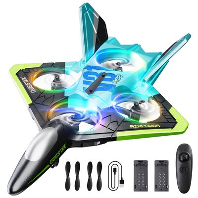 4DRC V31 Foam RC Planes Remote Control Airplanes for Kids Adults 8-16, Remote Control Planes Fighter Jet with Light, 360 Flip Fighter Jet Toy, Gravity Sensing, Stunt Roll, Gifts for Kids Boys