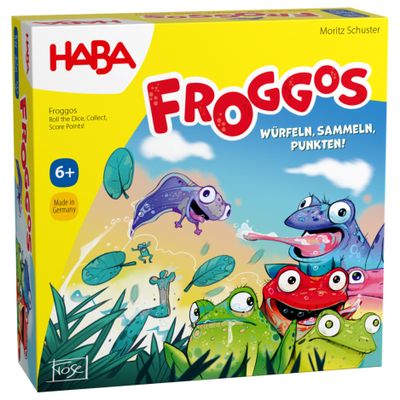 HABA Froggos Collecting Game - Dice Game from 6 Years with Cheeky Moves - For the Whole Family - Compact Travel Game & Gift Game - 2012811001