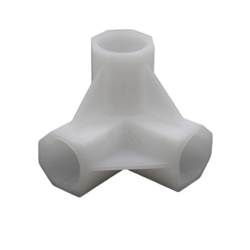 16mm Plastic Multi-Connector for Round Bars & Pipes, Build Various Frameworks, Pack of 10(Four Way)