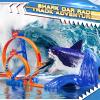 VATOS Shark Toys Car Track Set, Dual Loop Race Track Toy for Boys, Shark Car Racing Tracks with 2 Race Cars & Launchers, Jumping Raceway Playset Kids Toys Gift for Boys Girls 3 4 5 6 7 8 Year Old view 2