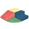 CMFYDAILY 4 Piece Foam Climbing Blocks, Velvet Fabric Soft Play Set Large Baby Climbing Gym Indoor Climbing Toys for Toddlers 1-3 Inside view 1