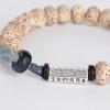 ZYIBPMSJKQCFK Tibetan Buddhist Braided Cotton Thread Knots Bracelet Bodhi Beads Weaving Six-character Proverb Bracelet For Men,Bodhi,19cm view 2